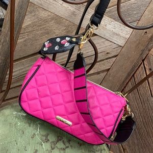 FunkyBeautiful Small Betsey Johnson Purse Hot Pink